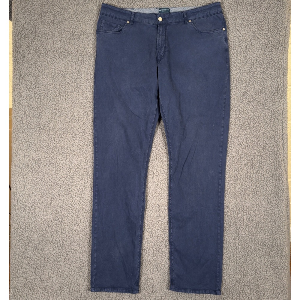 Peter Millar Crown Crafted Wayfare Five-Pocket Pant Stretch Golf Mens 38x34 Blue